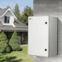 NEMA Steel Enclosure, 60x40x23 cm NEMA 4X Fiberglass Electrical Box, IP66 Waterproof & Dustproof, Outdoor/Indoor Electrical Junc