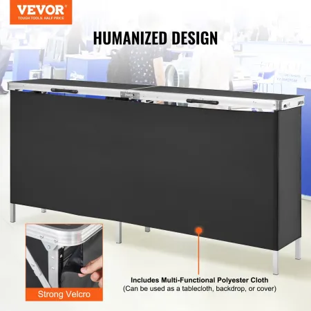 Bærbar messepodiumtabel, 77,95 "x 15,16" x 34,65 ", displayet