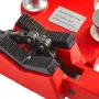 Screw Bench Chain Vise 1/8 to 5-Inch Pipe Capacity, Heavy Duty Bench Chain Pipe Vise with Crank Handle, Neoprene-Coated Jaw, Cas