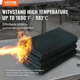 Carbon Felt Welding Blanket 4 Pack, 37" x 36" Flame Retardant Welding Blanket, Up To 1800Â°F Heat Resistant Blanket Set,