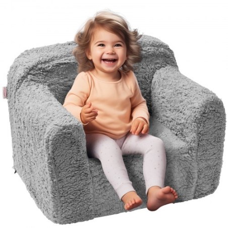 Kids Armchair, Kids Sofa with High-density 25D Sponge, Snuggly-Soft Toddler Chair, Sherpa Fabric Reading Couch for Bedroom and