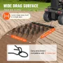 Drag Harrow, 1.22 x 1.22 m Heavy-Duty Chain Harrow with 69 Teeth, ATV UTV Tractor Attachments Field Drag Mat for Sod Prepping, S