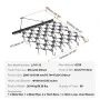 Drag Harrow, 1.22 x 1.22 m Heavy-Duty Chain Harrow with 69 Teeth, ATV UTV Tractor Attachments Field Drag Mat for Sod Prepping, S