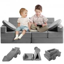 Spil sofa, 15 stk. Modulære børn Nugget Couch, Toddler Foam Sofa Couch med høj densitet 25d svamp til leg, skabende,