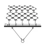 Drag Harrow, 1.22 x 1.22 m Heavy-Duty Chain Harrow with 69 Teeth, ATV UTV Tractor Attachments Field Drag Mat for Sod Prepping, S