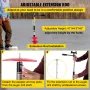Ice Drill Auger, 8\'\' Diameter Nylon Ice Auger, 41\'\' Length Ice Auger Bit, Auger Drill with 14\'\' Adjustable Extension Rod, 
