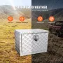 Underbody Truck Box, 24"×17"×18" Pickup Storage Box, Heavy Duty Aluminum Diamond Plate Tool Box with Lock and Keys, Waterproof T