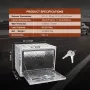 Underbody Truck Box, 24"×17"×18" Pickup Storage Box, Heavy Duty Aluminum Diamond Plate Tool Box with Lock and Keys, Waterproof T