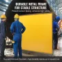 Welding Screen with Frame, 6' x 8' Welding Curtain Screen, Flame-Resistant Vinyl Welding Protection Screen on 4 Swivel Wheel (2 