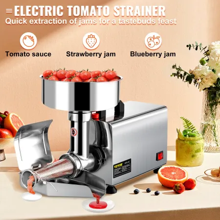 Electric Tomato Strainer 370W Tomato Milling Machine Stainless Steel Tomato Sauce Maker Pure Copper Motor Tomato Sauce Maker 90-