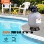 Sand Filter, 16-inch, Up to 35 GPM Flow Rate, Above Inground Swimming Pool Sand Filter System with 7-Way Multi-Port Valve, Filte