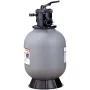 Sand Filter, 16-inch, Up to 35 GPM Flow Rate, Above Inground Swimming Pool Sand Filter System with 7-Way Multi-Port Valve, Filte