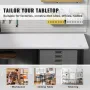 Table Top, 60" x 25" x 1", 220.5 lbs Load Capacity, Universal One-Piece Particle Board Desktop for Height Adjustable Electric St