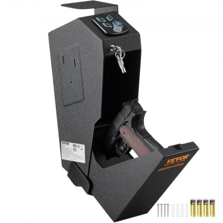 Monteret pistol sikkert til pistoler Biometrisk pistol Safe 3 Access Ways for 1 Pistol