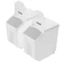 Ingredient Storage Bin, 2 x 15L Dispenser Bin with 2 Measuring Cups, Attachable Casters and Airtight Lid, 2 Pcs/Set Dog Pet Food