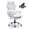 Reclining Office Chair with Footrest, Heavy Duty PU Leather Wide Office Chair, Big and Tall Executive Office Chairs with Lumbar