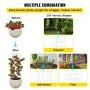 Tomato Cages, 11.8" x 11.8" x 46.1", 10 Packs Square Plant Support Cages, Green PVC-Coated Steel Tomato Towers for Climbing Vege