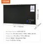 Black Board, 70 x 40 inch Large Chalkboard with Aluminum Frame, Black Boards Dry Erase Includes 1 Magnetic Erase & 3 Dry Erase M