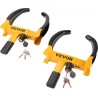 Wheel Lock, 2 Packs Universal Wheel Clamp Lock, Adjustable Anti Theft Trailer Lock Wheel Clamp, Heavy-duty Steel Tire Lock for