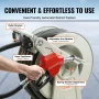 Fuel Hose Reel, 3/4" x 66', Extra Long Retractable Diesel Hose Reel, Heavy-Duty Carbon Steel Construction with Automatic Fuel