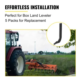Box Blade Shank, 18" Scarifier Shank, 4 Holes Box Scraper Shank, Ripper Shank with Removable Tapered Teeth and Pins, Adjustable 