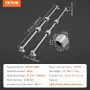 Linear Guide Rail Set, SFC20 1200mm, 2 PCS 47.2 in/1200 mm SFC20 Guide Rails 4 PCS SC20 Slide Blocks 4 PCS Rail Supports, Linear
