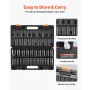 Impact Socket Set, 1/2 "26 stykker Impact Sockets, Deep Socket