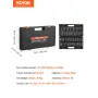 Impact Socket Set, 1/2 "26 stykker Impact Sockets, Deep Socket