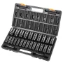 Impact Socket Set, 1/2" 26 Piece Impact Sockets, Deep Socket, 6-Point Sockets, 1/2 Inches Drive Socket Set Impact Metric 10mm - 