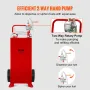 30 Gallon Fuel Caddy, Fuel Storage Tank on 2 Wheels, Portable Gas Caddy with Manuel Transfer Pump, Gasoline Diesel Fuel Containe
