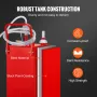 30 Gallon Fuel Caddy, Fuel Storage Tank on 2 Wheels, Portable Gas Caddy with Manuel Transfer Pump, Gasoline Diesel Fuel Containe