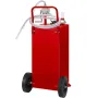 30 Gallon Fuel Caddy, Fuel Storage Tank on 2 Wheels, Portable Gas Caddy with Manuel Transfer Pump, Gasoline Diesel Fuel Containe