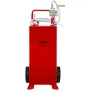 30 Gallon Fuel Caddy, Fuel Storage Tank on 2 Wheels, Portable Gas Caddy with Manuel Transfer Pump, Gasoline Diesel Fuel Containe