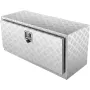 Underbody Truck Box, 914 x 430 x 460 mm Pickup Storage Box, Heavy Duty Aluminum Diamond Plate Tool Box with Lock and Keys, Water