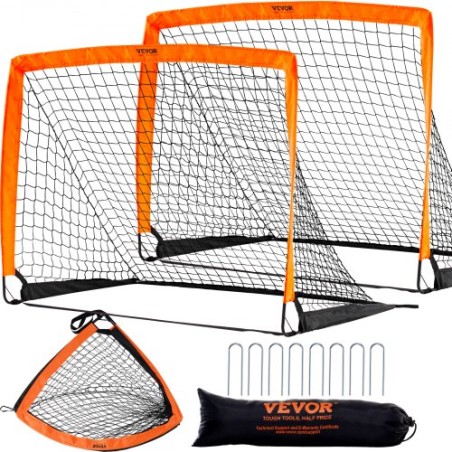 Portable Soccer Goal, 4x3 ft Kids Backyard Soccer Net, Foldable Pop Up Practice Soccer Net, Mini Youth Training Soccer Goal