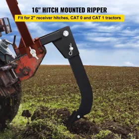 Hitch Montered Ripper, 16 "Shank Length Box Scraper Shank, 4 Hole Site Box Blade til traktor, 2 Placering Pins Ripper Shank, 2"