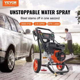 Gastrykskive, 3600 psi 2,6 gpm, gasdrevet trykskive med