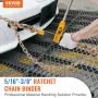 Ratchet Chain Binder, 0.8 - 0.9 cm Heavy Duty Load Binders, with G80 Chains 3220 kg Secure Load Limit, Labor-saving Anti-skid Ha