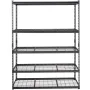 Storage Shelving Unit, 5-Tier Adjustable, 2000 lbs Capacity, Heavy Duty Garage Shelves Metal Organizer Wire Rack, Black, 60" L x