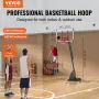 Basketball Hoop, 7,6-10 ft Justerbart Højde bærbart bagplade