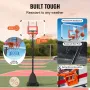 Basketball Hoop, 7.6-10 ft Adjustable Height Portable Backboard System, 50 inch Basketball Hoop & Goal, Kids & Adults Basketball