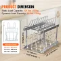 Pan and Pot Rack, 2-Tier Expandable Pull Out Under Cabinet Organizer, Cookie Sheet Baking Pans Tray Racks, Adjustable Wire Divid
