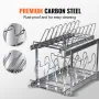 Pan and Pot Rack, 2-Tier Expandable Pull Out Under Cabinet Organizer, Cookie Sheet Baking Pans Tray Racks, Adjustable Wire Divid