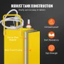 Brændstofcaddy, 35 gallon, gasopbevaringstank på 4 hjul, med