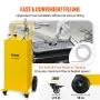 Brændstofcaddy, 35 gallon, gasopbevaringstank på 4 hjul, med