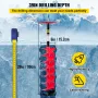 Isbor Auger, 6 "Diameter Nylon Ice Auger, 39" Længde Ice Auger