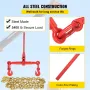 Chain Load Binder, 8 mm Tie Down Kit with 2.45 Ton Working Load Capacity and Two Grab Hooks, Includes (4) Ratchet Binders - (4) 