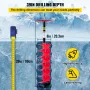 Ice Drill Auger, 8\" Diameter Nylon Ice Auger, 39\"" Length Ice Auger Bit,Auger Drill with 11.8\"" Extension Rod,Auger Bit with 