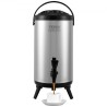 Rustfrit stål isoleret drik dispenser, 2,4 gallon 9,2 liter, termisk varm og kold drink server dispenser med spigot