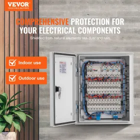 NEMA Fiberglass -kabinet, 12 x 10 x 6 i NEMA 4X Fiberglas Electrical Box, IP66 Vandtæt og støvtæt, udendørs/indendørs